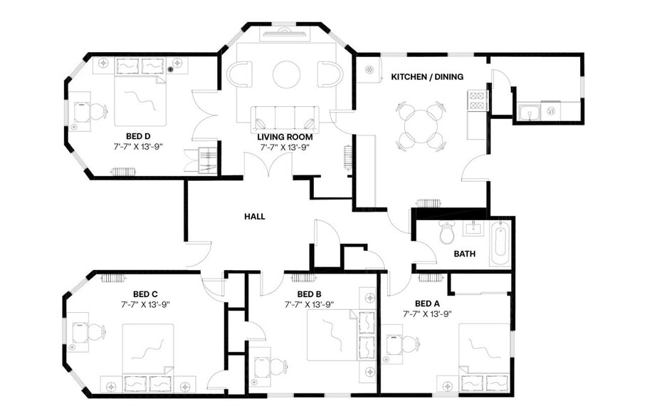 Building Photo - Room in Shared 4 bed/1 bath home