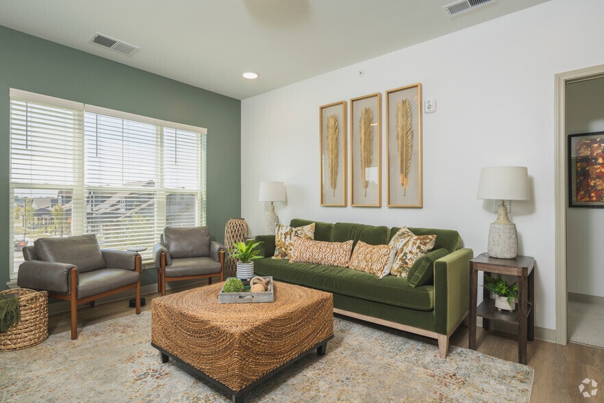 2BR, 2BA - 1,595SF - Overlook - Living Room - Promenade Trails - A 55 and Better Community