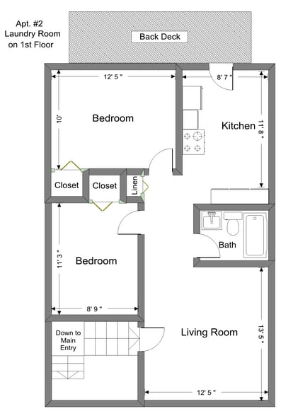 Apartment Layout - 606 W Summit St
