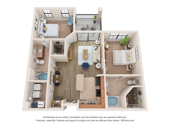 Floorplan - Wildflower Apartments