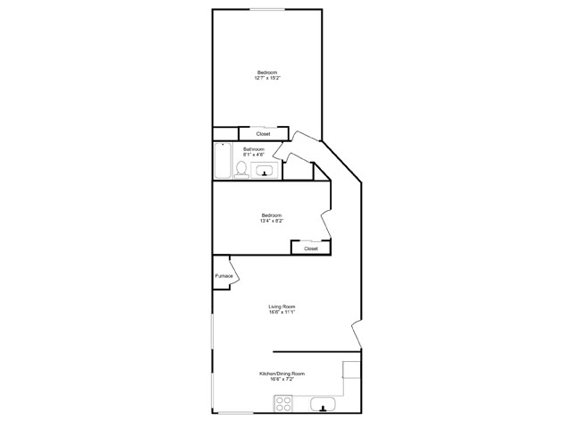 2BR/1BA - Madison Apartments