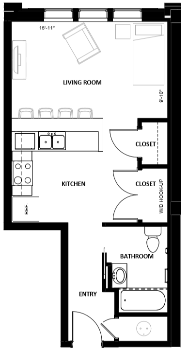 Floorplan - Illinois Street Senior Apartments