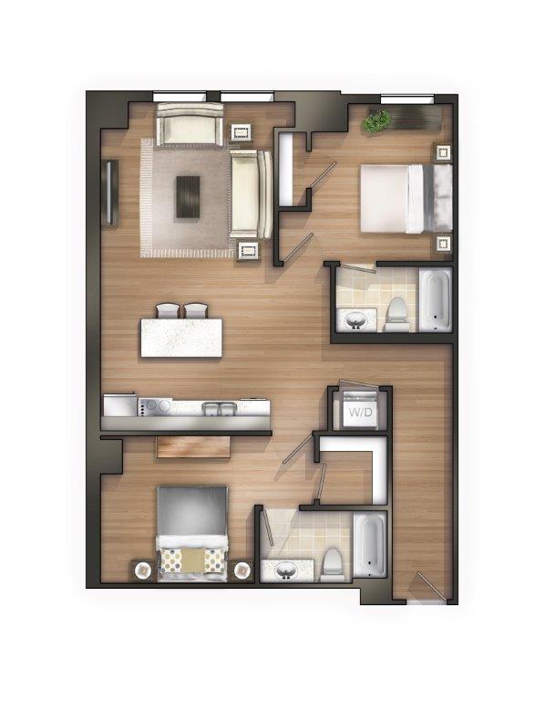 Floorplan - The Land Bank Loft Apartments