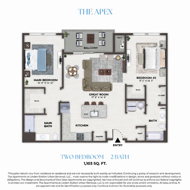 Floorplan - One West Apartments