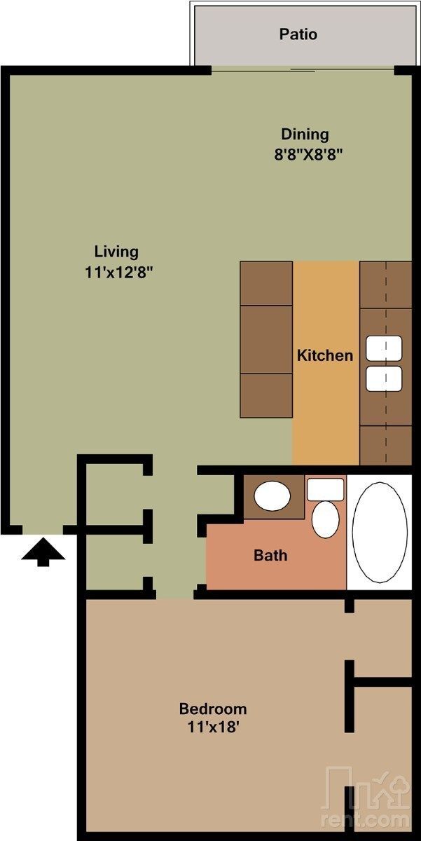 1 Bedroom X 1 Bath + Patio - Forest Glen Apartments