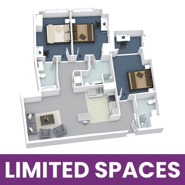University Lofts 3x3C - Limited Spaces - University Lofts