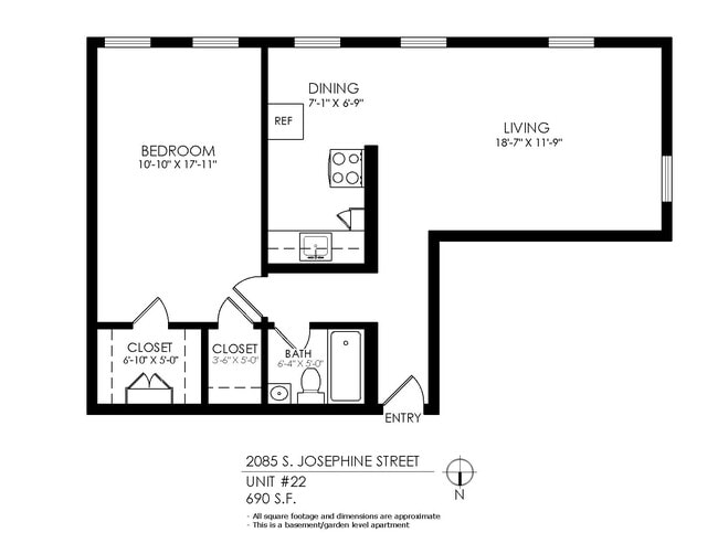 Floorplan - South Josephine Apartments