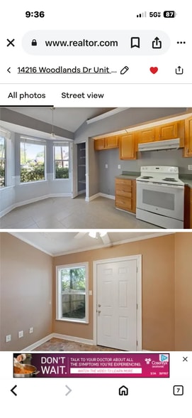 Back entrance with brick floors and doggie door for your fur babies - 14216 Woodlands Dr