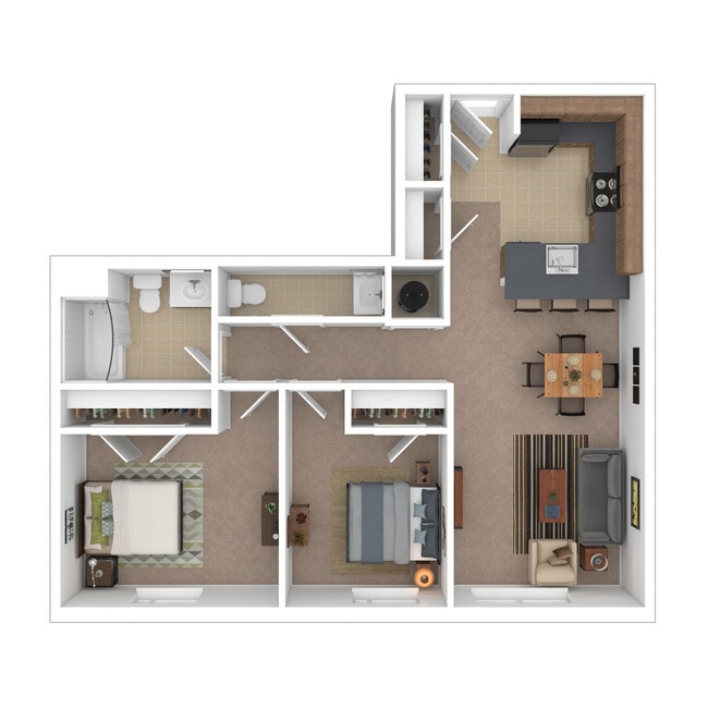 The Springs - 2 Bed, 1.5 Bath, 771 sq. ft. - The Springs Apartments