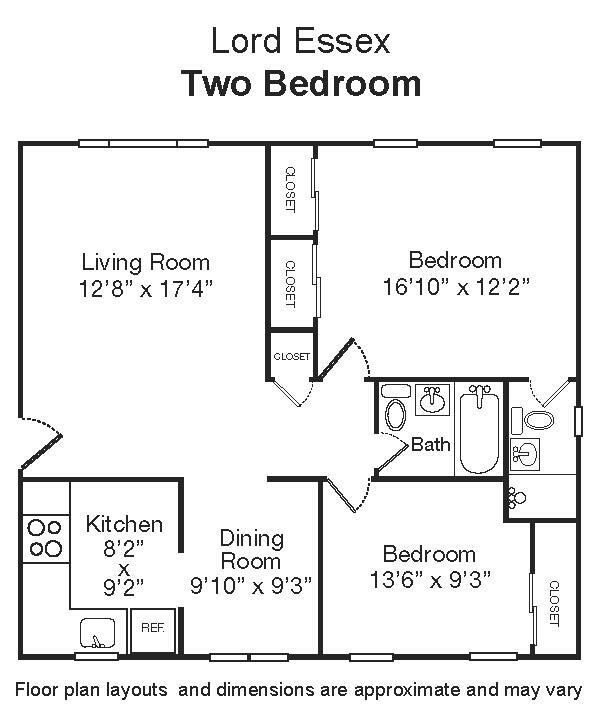 5 Room 2 Bedroom - Lord Essex Apartments