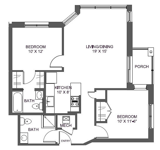 Floorplan - Malvern Place Apartments