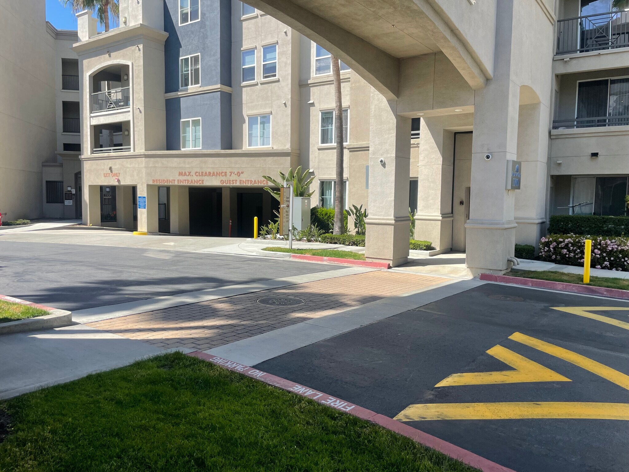 Entrance to parking structure - 1336 Scholarship