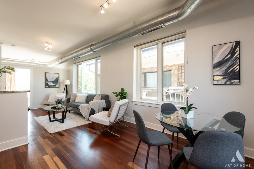 Living Room and Dining Room - 4751 N Artesian Ave #409