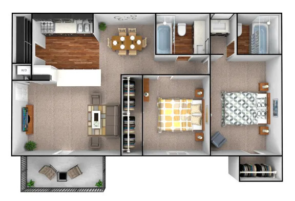 1-Bedroom/1-Bathroom - Triangle Park Apartments