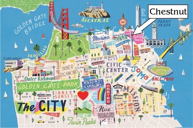 Map of SF - 371 Chestnut St