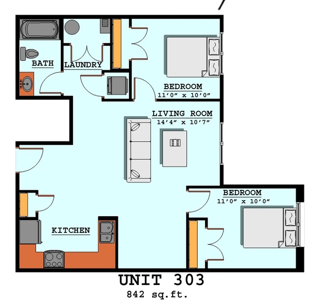 Floorplan - Walnut Place Apartments