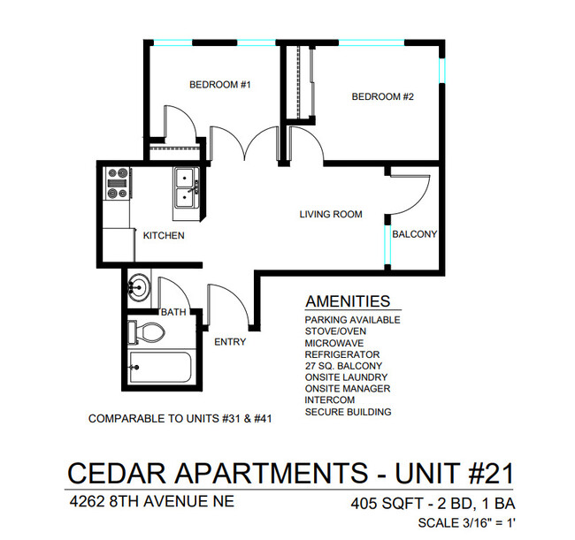 Cedar #20/30/40 - Blue Lake Apartments