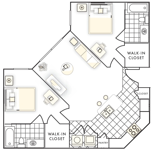 2BR/2BA - Element Apartments at Highland