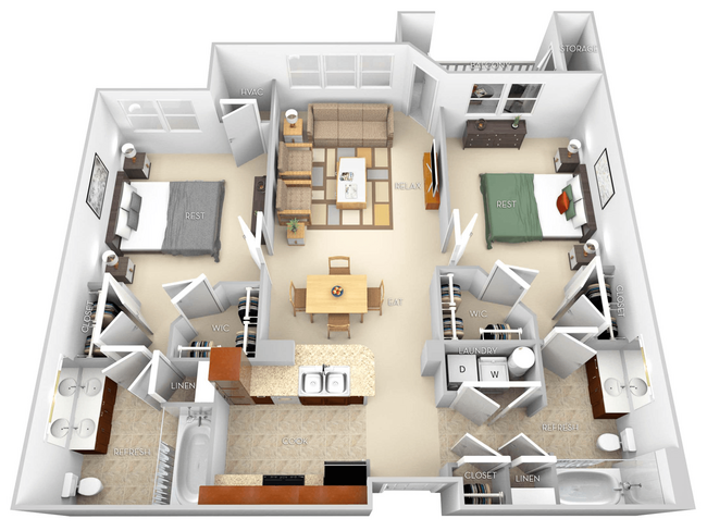 Floorplan - The Villagio Apartments