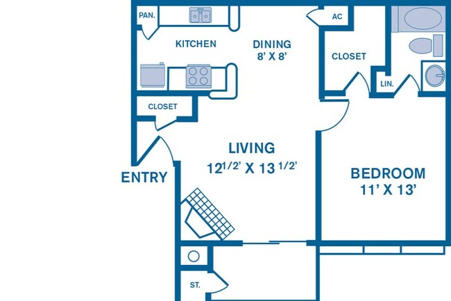 One bedroom A1 - Angleton Manor