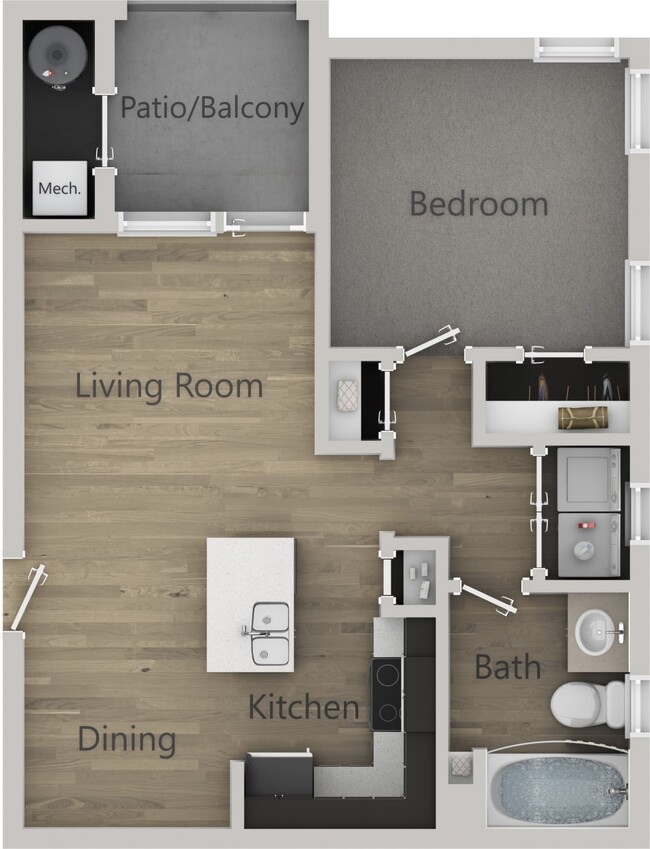 The Sage - One Bedroom Flat - Sage Apartments and Townhomes