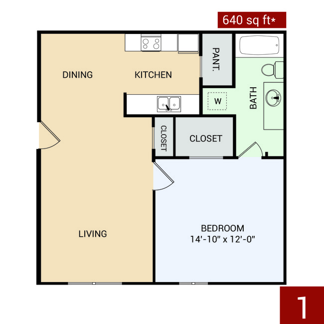 Floorplan - Cedar Ridge Apartments