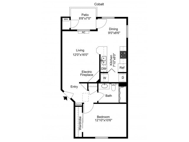 Cobalt - 1 Bedroom, 1 Bath - Acero Ridgefield