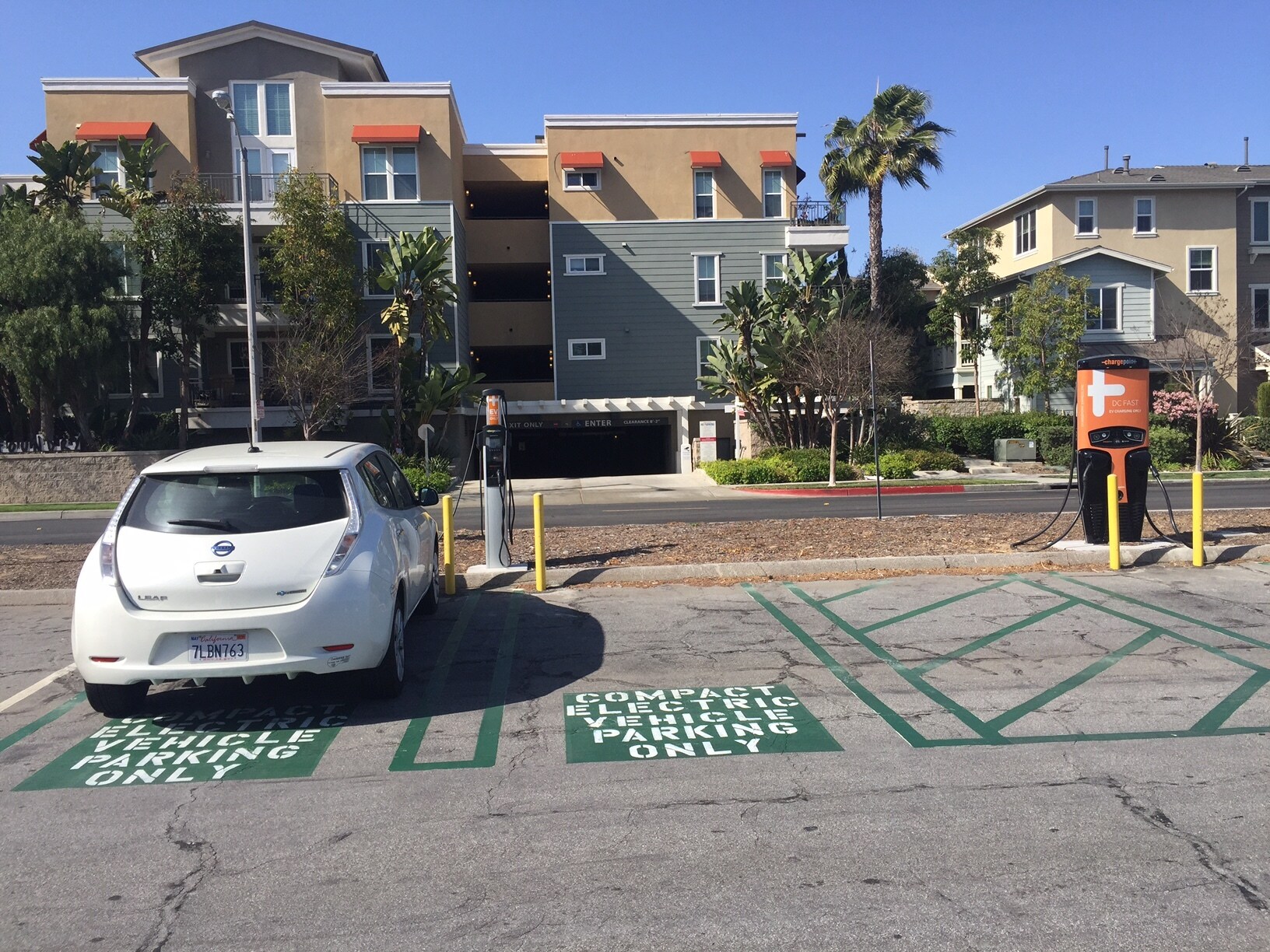 Electric car charger in the parking lot - 2349 Jefferson St