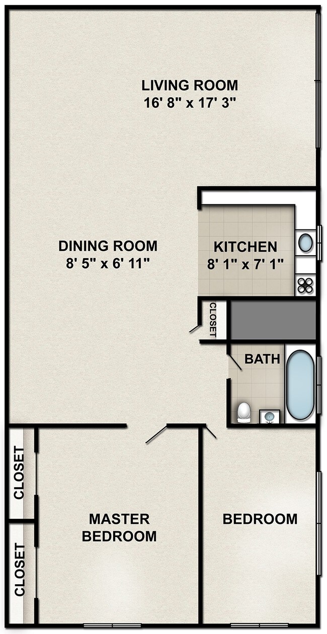 2BR/1BA - Trafalgar Gardens