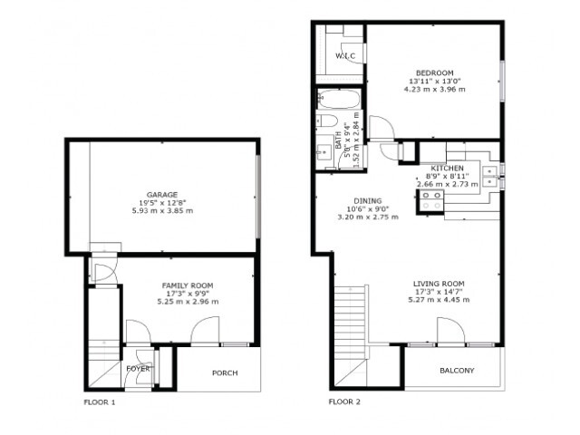 1 Bedroom + Den Townhouse - King & Main Apartments