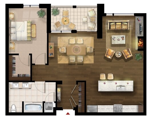 1BR/1BA - The Walnut