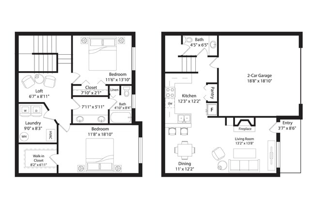 Floorplan - Cascade Shores Townhomes + Flats