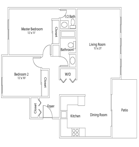 2BR/1.5BA - Fairmount Park Apartments