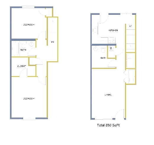 2BR/1BA Townhouse - Southview Apartments