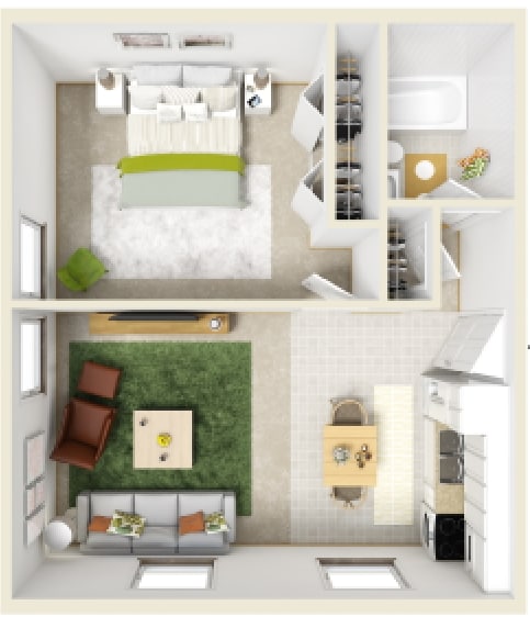 Floor Plan 2 - Forestview Apartments