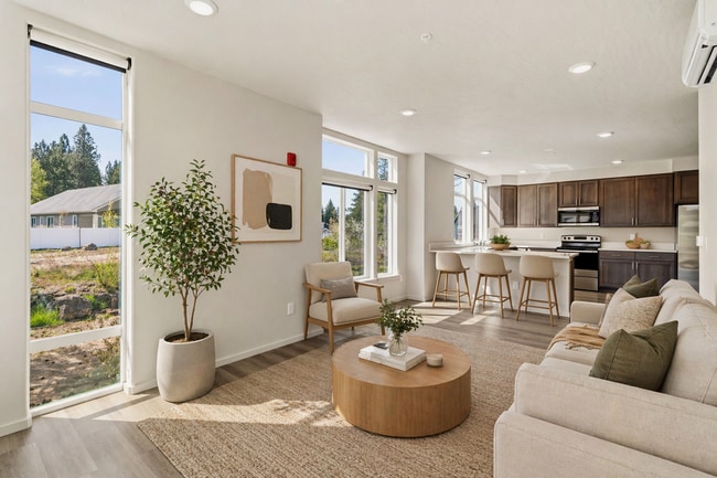 Open Concept Living Room and Kitchen - 1 Bedroom 1 Bath - Lofts at Garden District
