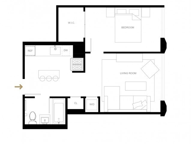 1 bed 1 bath A3-R - The Chelsea