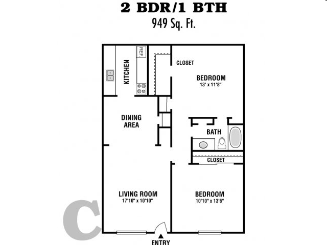2BR/1BA - Creekwood Apartments on 290