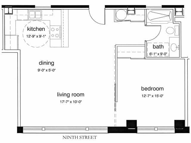1BR/1BA - The Paul Brown Loft Apartments