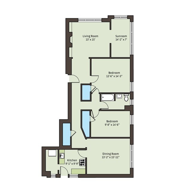 Floorplan - 5715-5725 S. Kimbark Avenue