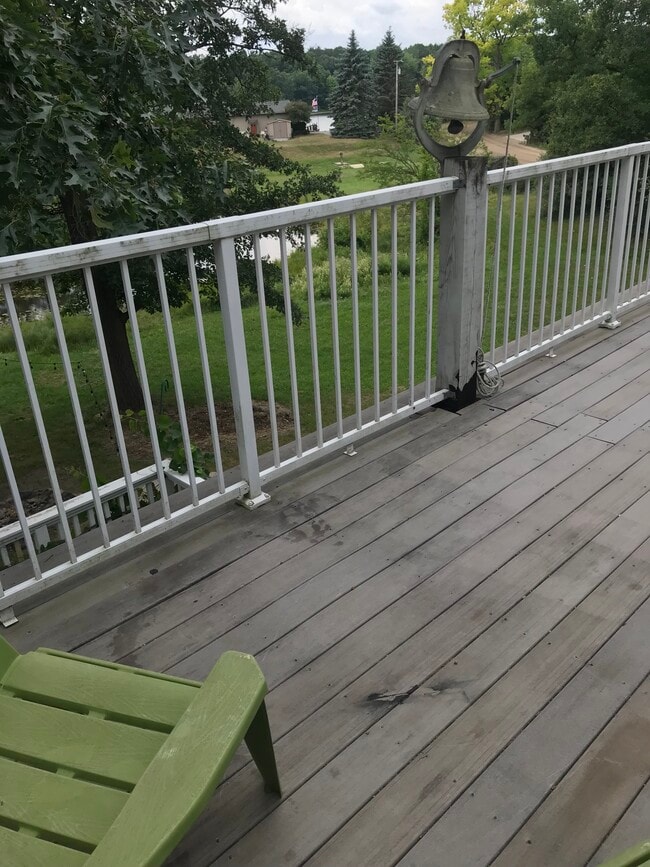 Upper deck off master bedroom with view toward canal - 3645 Indian Lake Rd