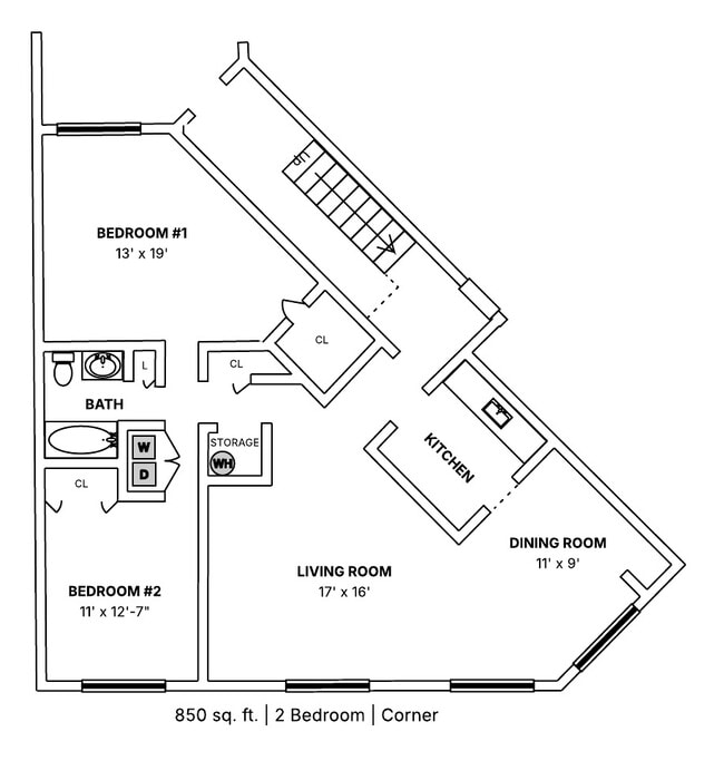 Floorplan - Will-O-Hill Apartments