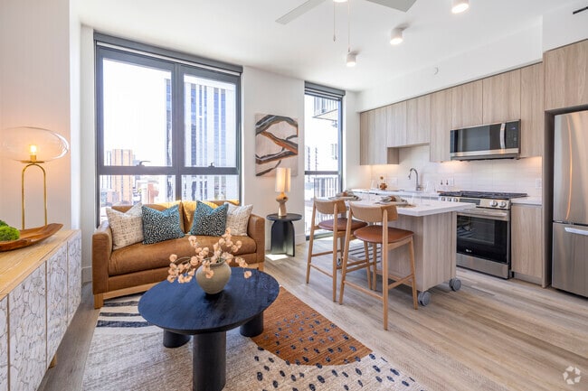 Studio - 628SF - Kitchen & Living Room - Saiya