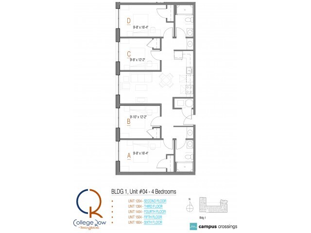 4 Bedroom - Campus Crossings at College Row
