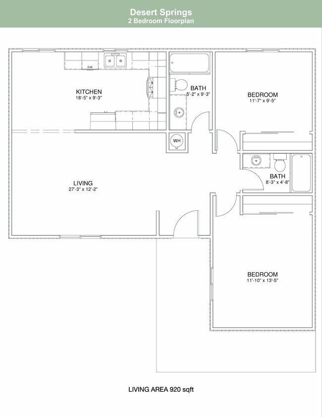 2 Bed - 2 Bath - Desert Springs Apartment Homes