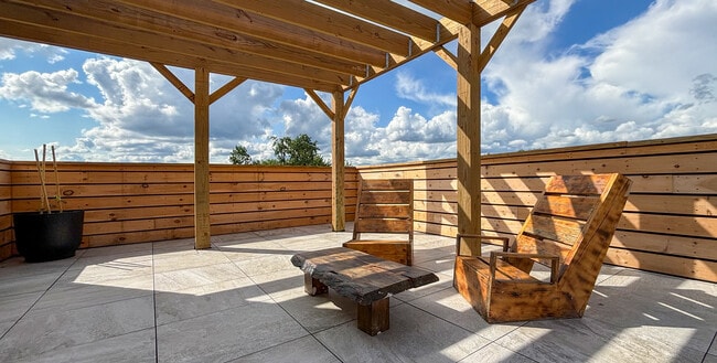 Roof top seating under pergola - 3154 6th Ave