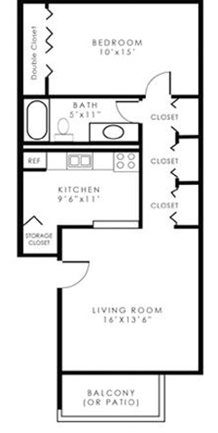 1BR/1BA - Richton Square Apartments