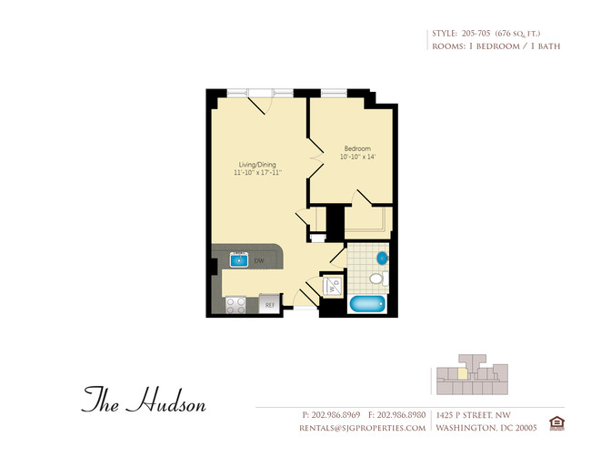 Floorplan - The Hudson Apartments