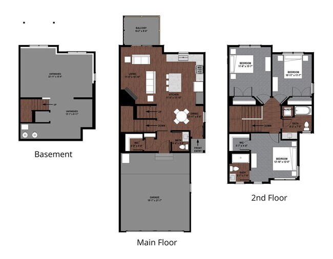Primary Photo - The Hemlock | Three Bedroom - Basement Vie...
