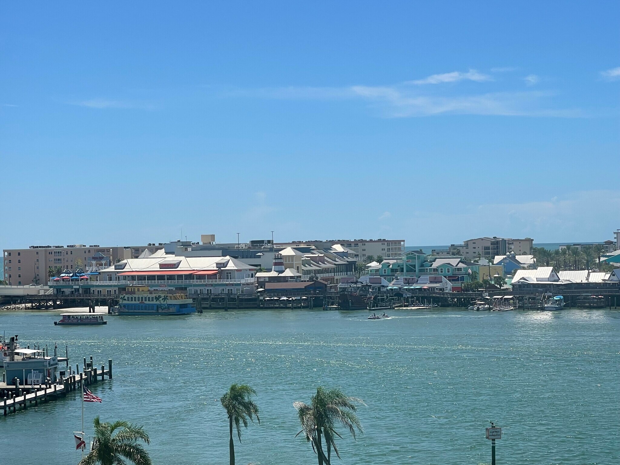 View from balcony of Johns Pass - 1 Key Capri